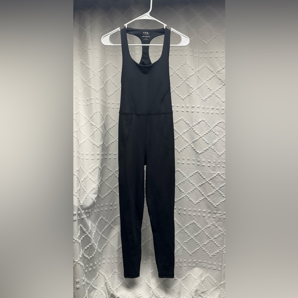 YPB sculptLUX Women’s Small Racerback Active Jumpsuit in Black Abercrombie